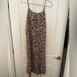 Floral midi dress- L